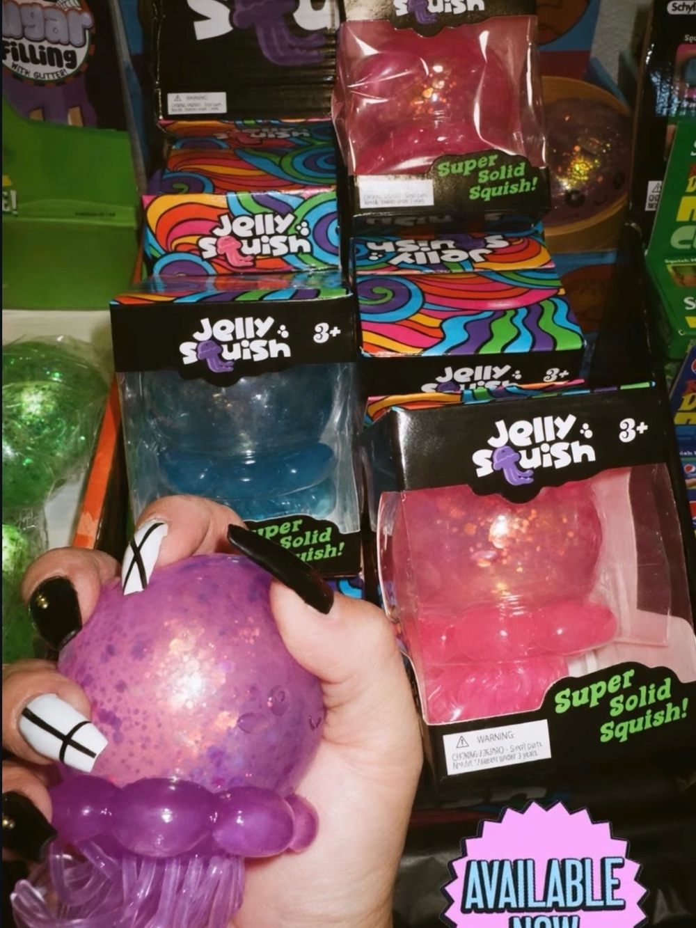 Glitter Jellyfish Squishy Toy